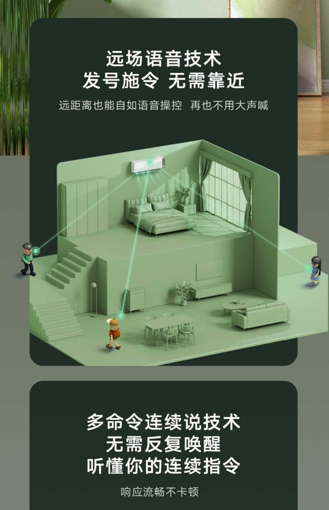 变频空调挂机1.5匹冷暖两用 柔风柜机+1.5P(图5)