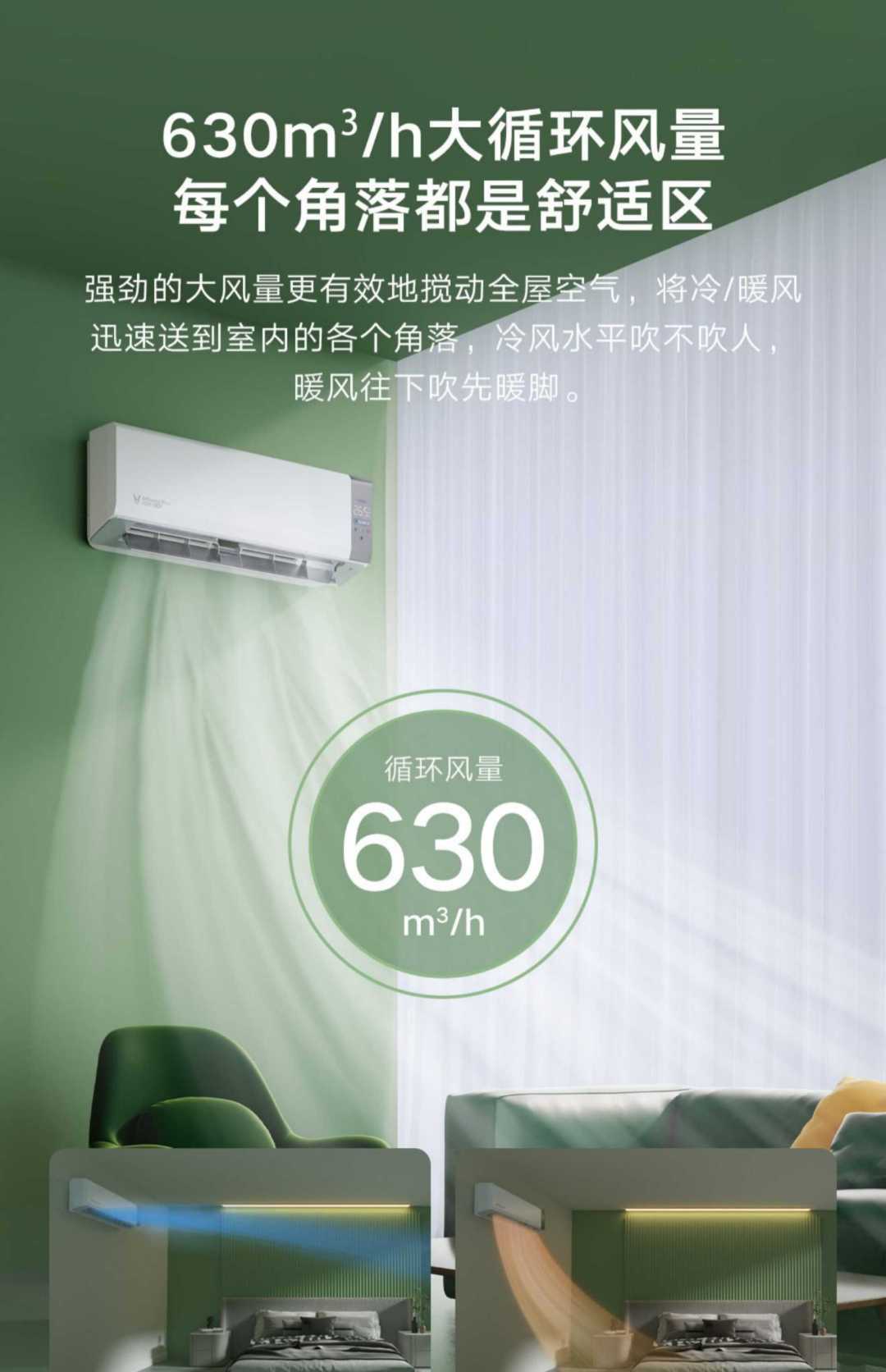 变频空调挂机1.5匹冷暖两用 柔风柜机+1.5P(图10)