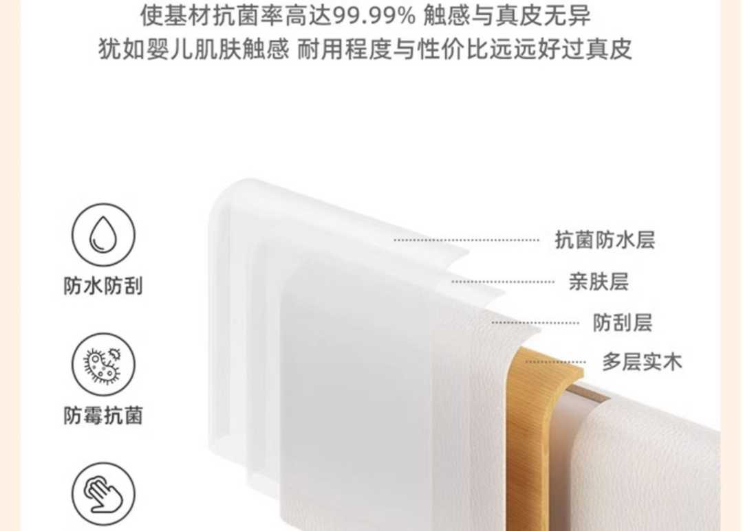 奶白色【实木抽屉+实木框架】【带指纹锁+USB插排+蓝牙音响(图10)