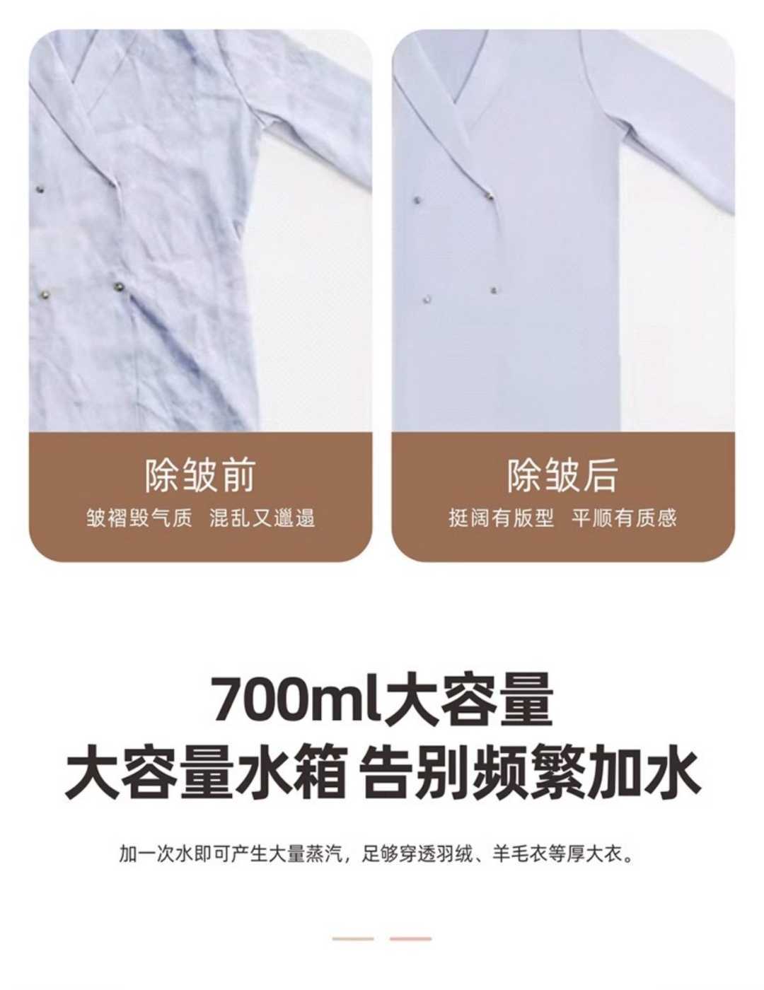 衣物护理挂烫机自动除皱家用烘干全自动智能衣服除皱蒸汽熨烫衣机(图8)
