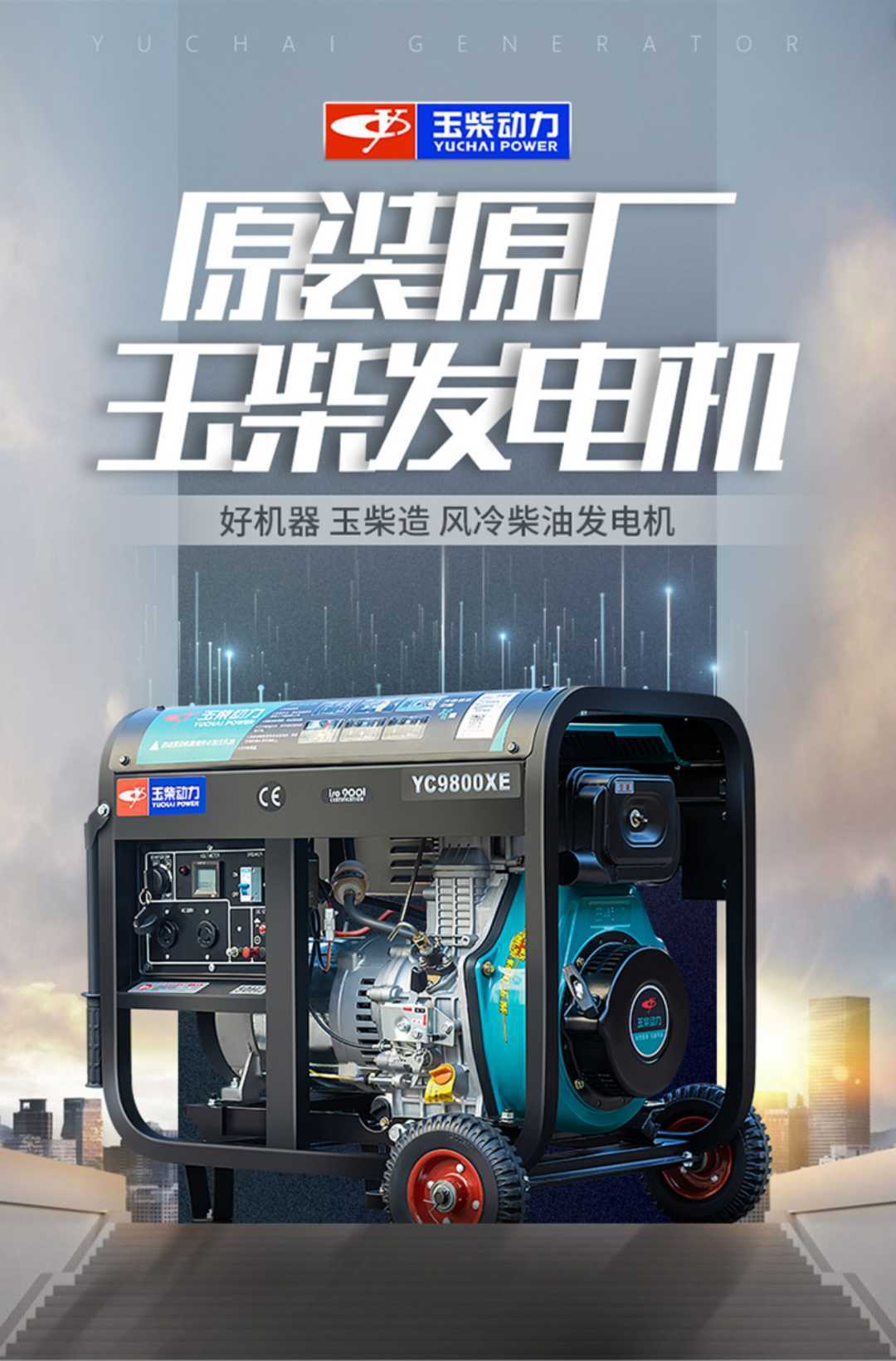 电启动1.0KW开架式单独电机(图1)