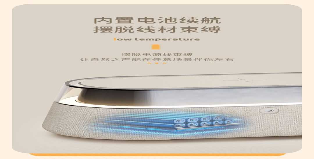 米黄色【蓝牙音箱/无线充/温馨夜灯/定时闹钟/温度显示】(图7)