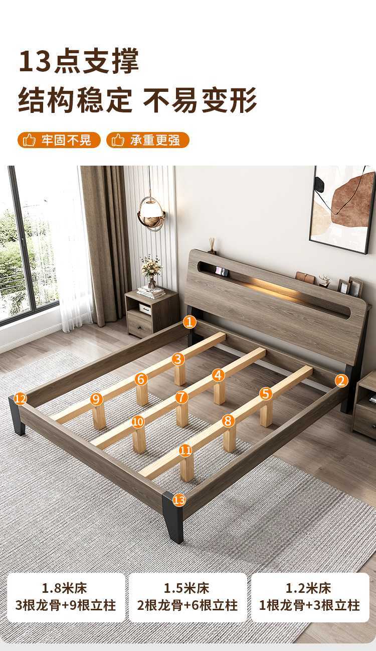 1.8米实木双人床(图4)