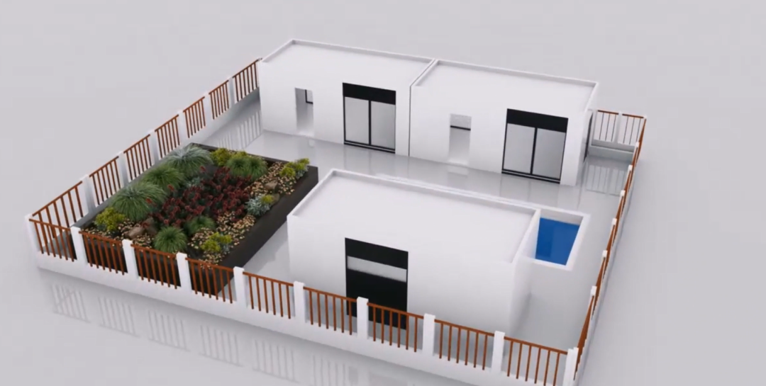 unit两居室度假村拼装方案